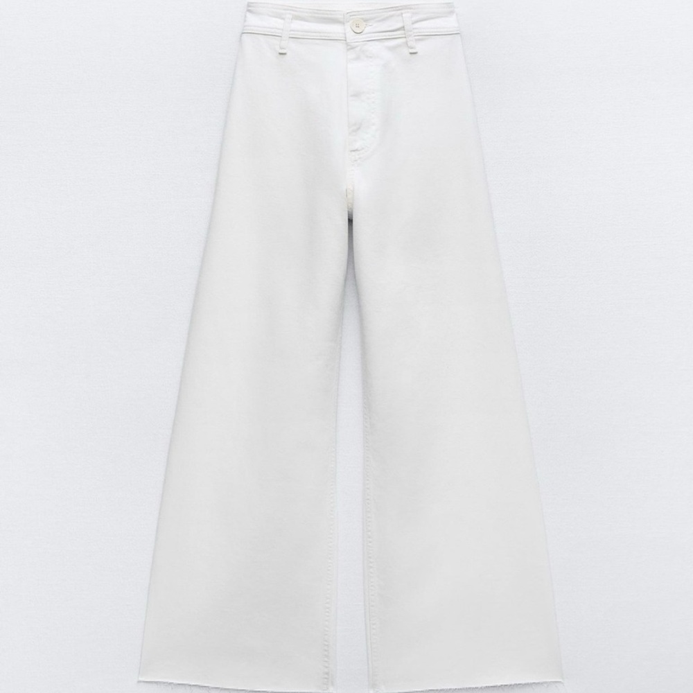 ZARA HIGH WAIST MARINE STRAIGHT POCKET JEANS SZ 2